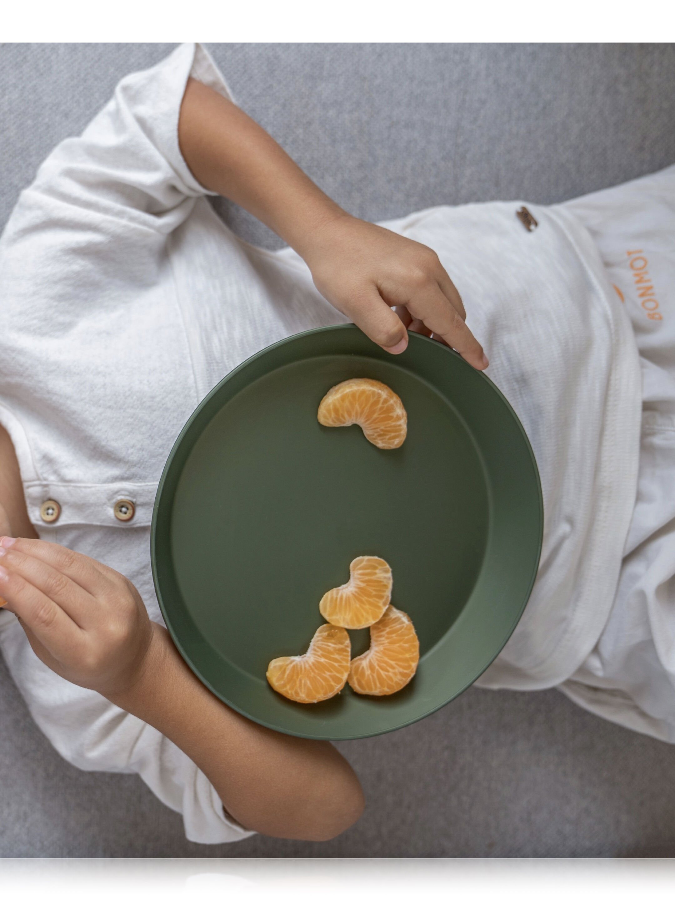 طقم أطباق من مواد حيوية من سيترون - 4 قطع بلون أخضر/كريمي image number 2