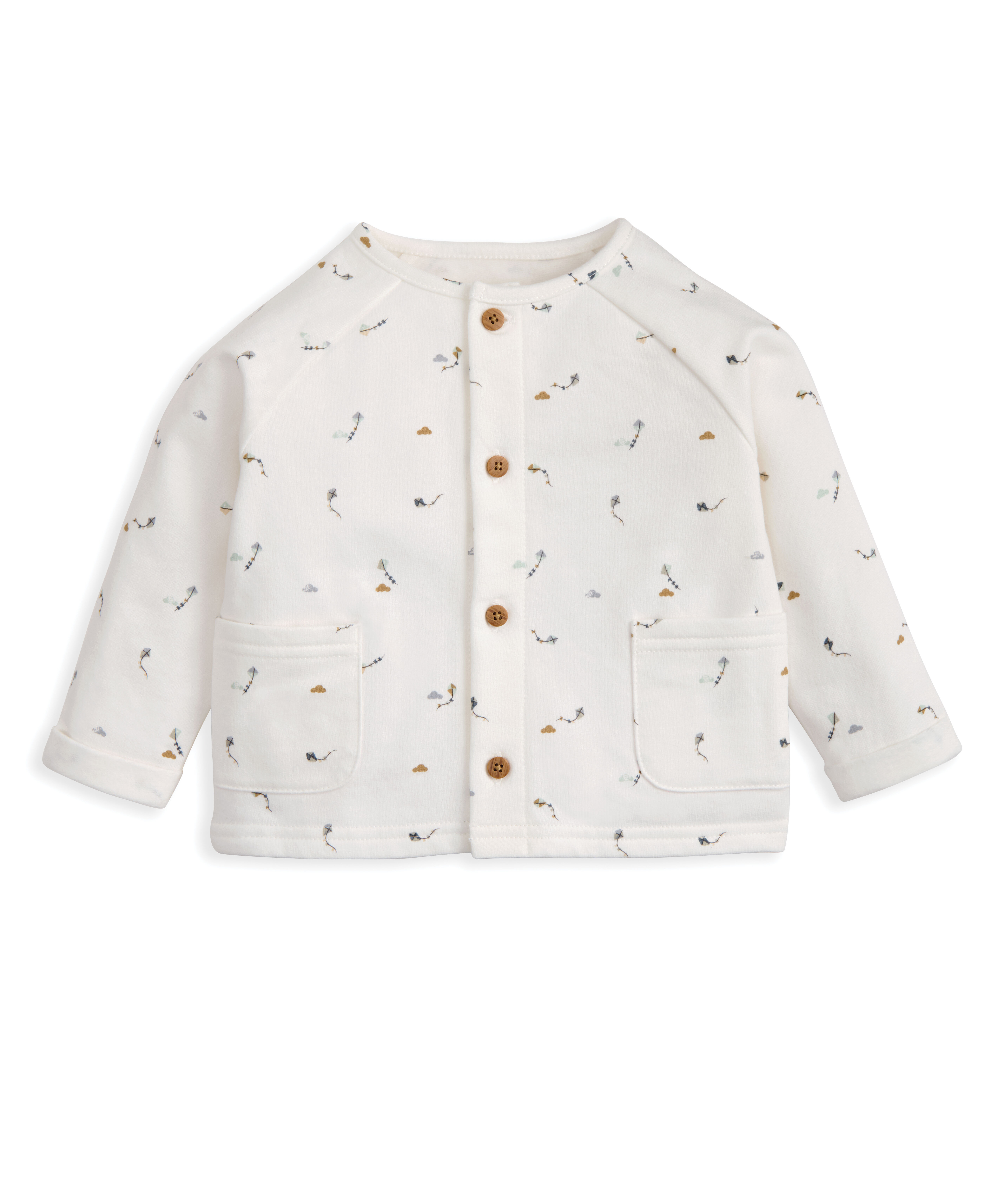 طقم جاكيت مزين بنقشة طائرات ورقية، ثلاث قطع image number 3