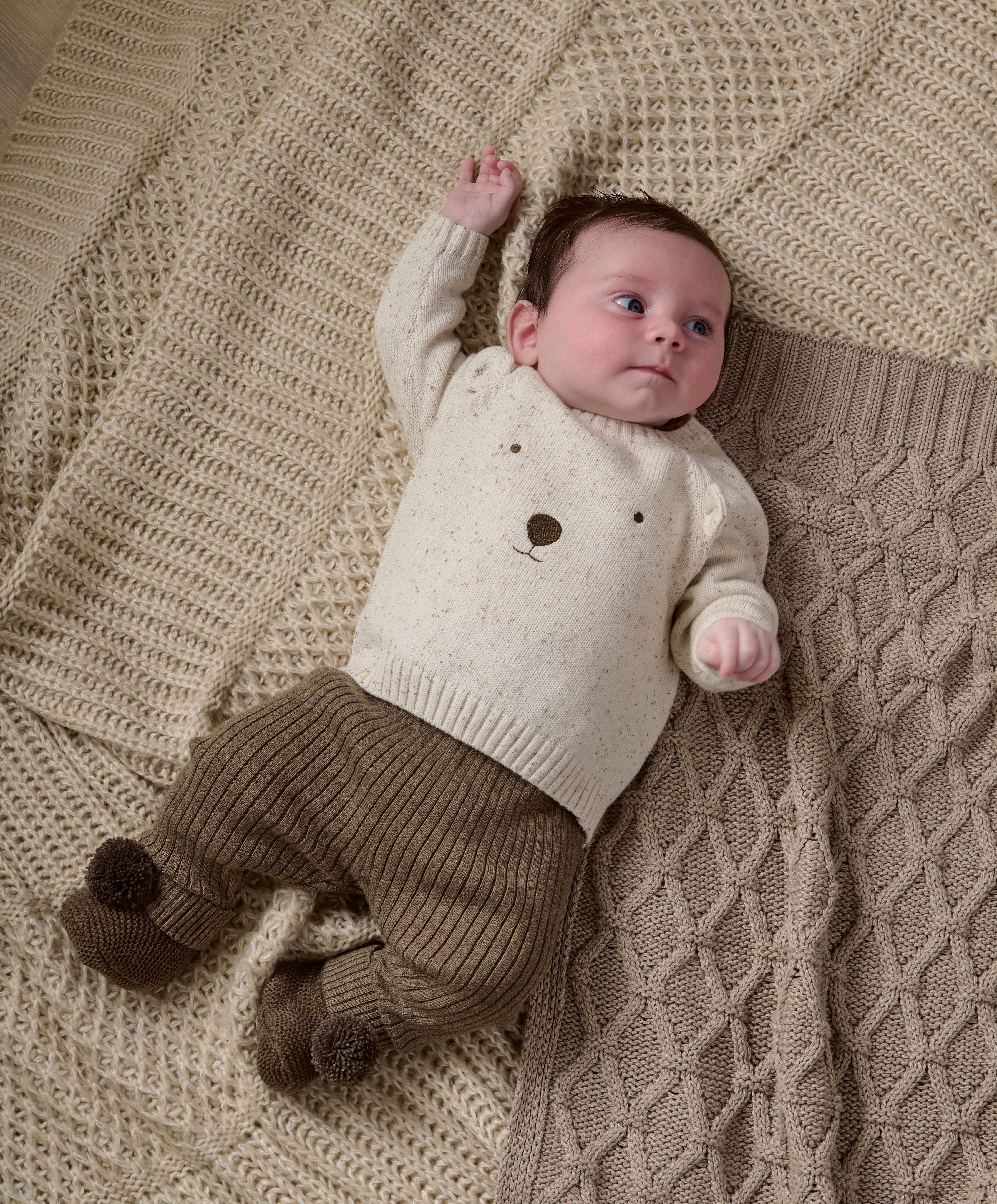 طقم منسوج بتصميم دب - قطعتان image number 6