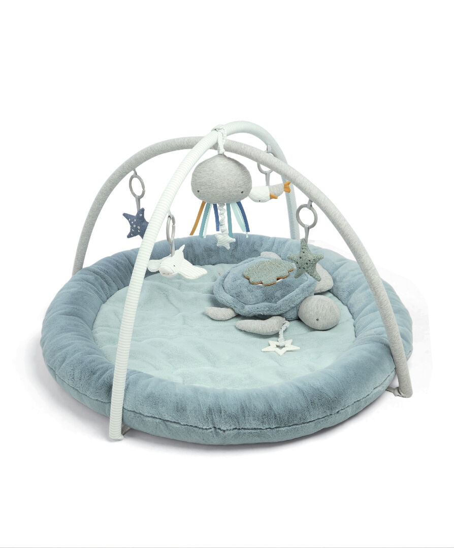 مجموعة مفرش لعب ويلكم تو ذا وورلد بتصميم مستوحى من الحياة البحرية بلون أزرق - 3 قطع image number 2