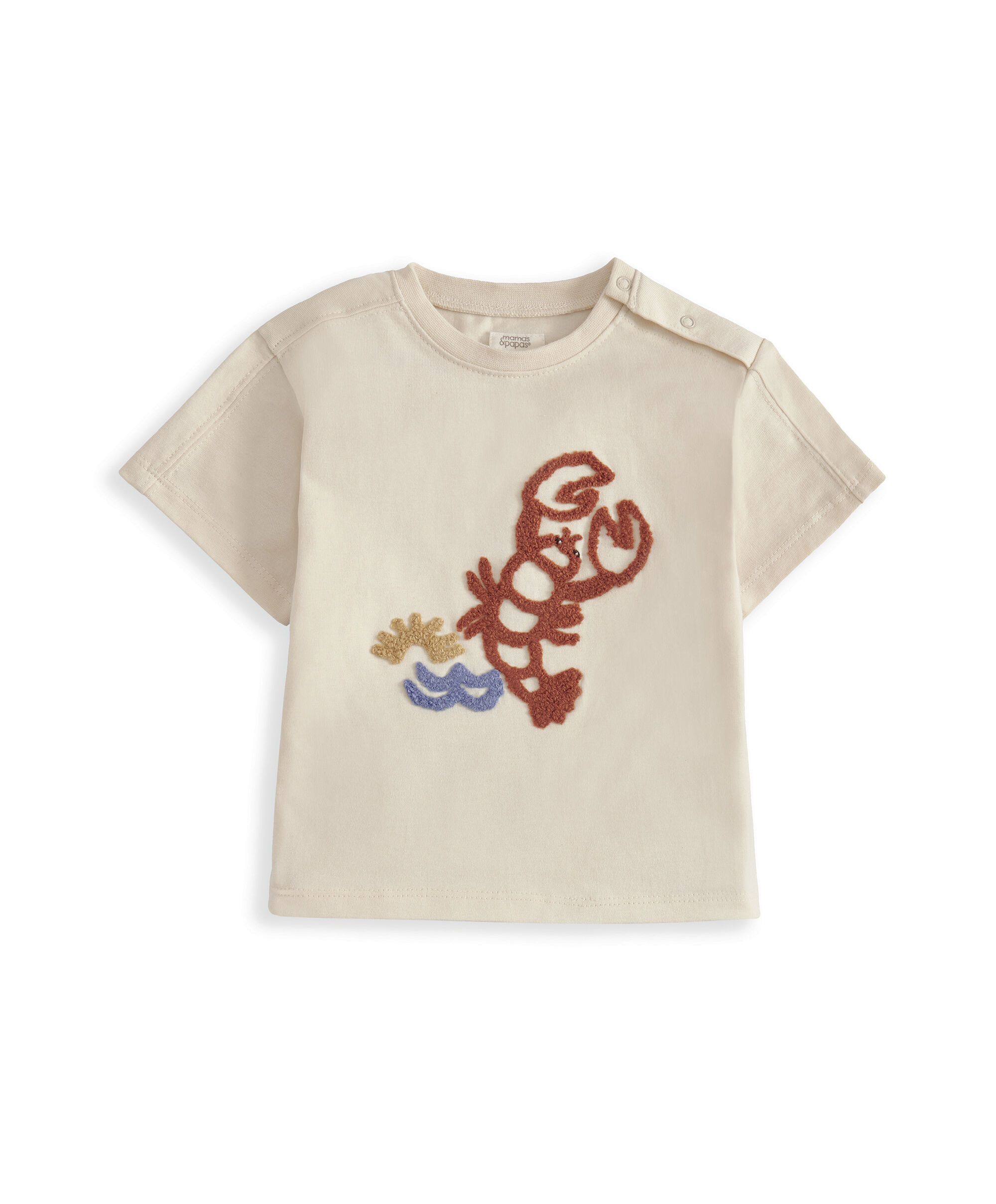 طقم تيشيرت وشورت بنقشة سرطان بحر، قطعتين image number 4