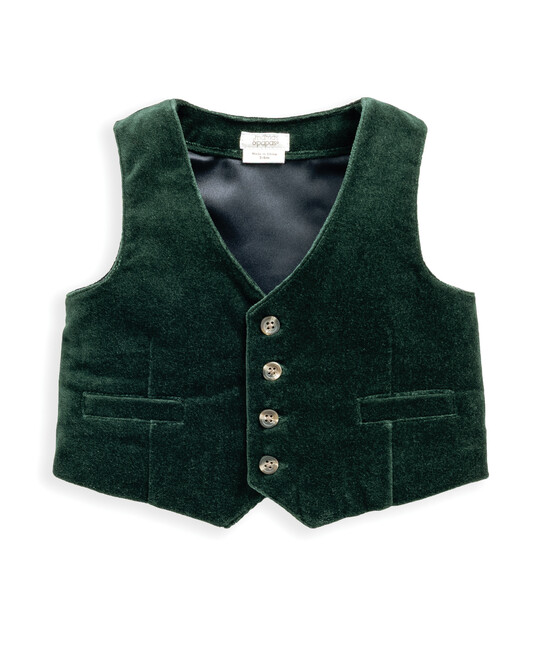 طقم بدلة مخمل بلون أخضر، 3 قطع طقم بدلة مخمل بلون أخضر، 3 قطع image number 6