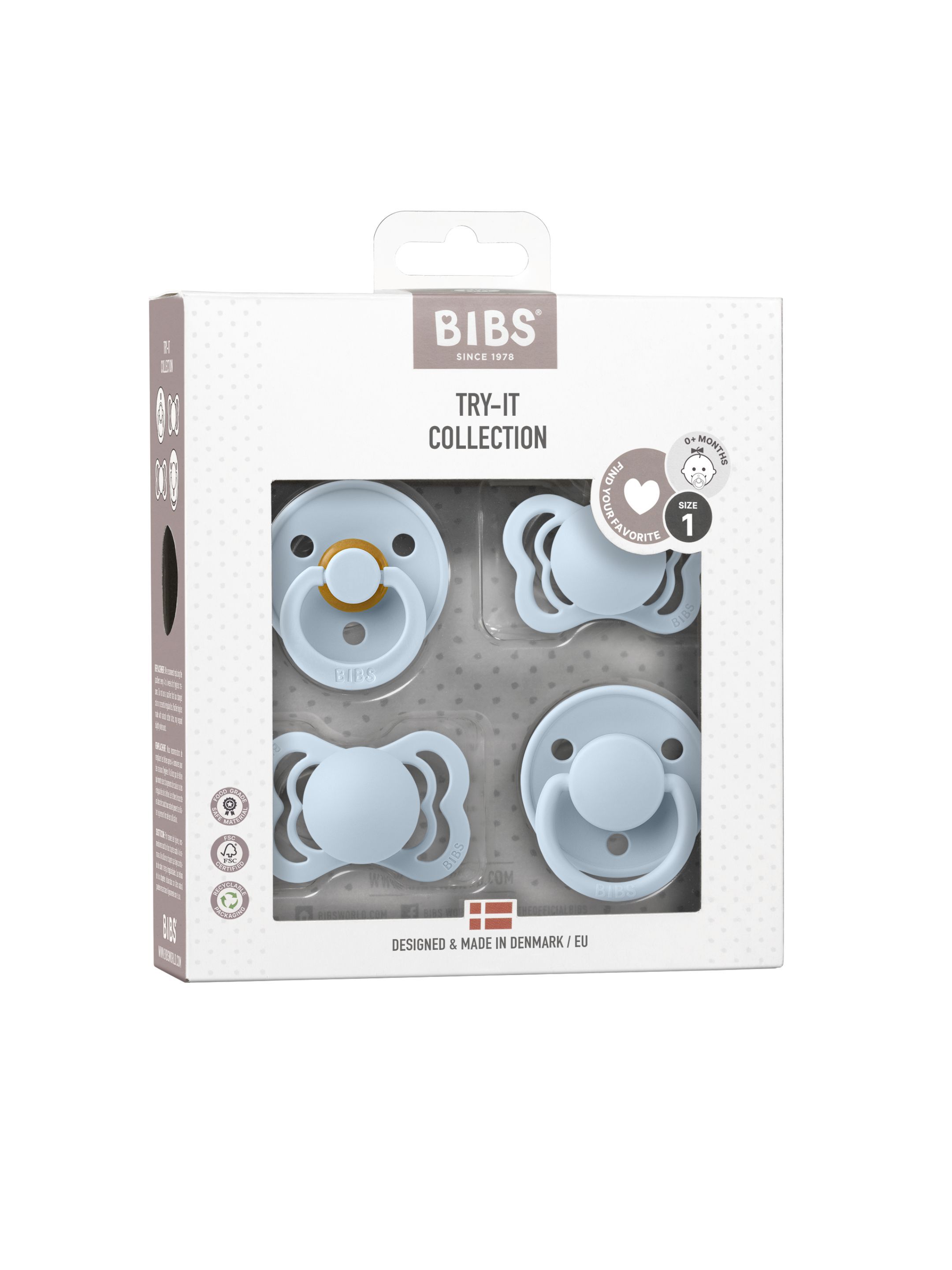 مجموعة بيبس تراي إت مقاس 1 باللون بيبي بلو image number 1