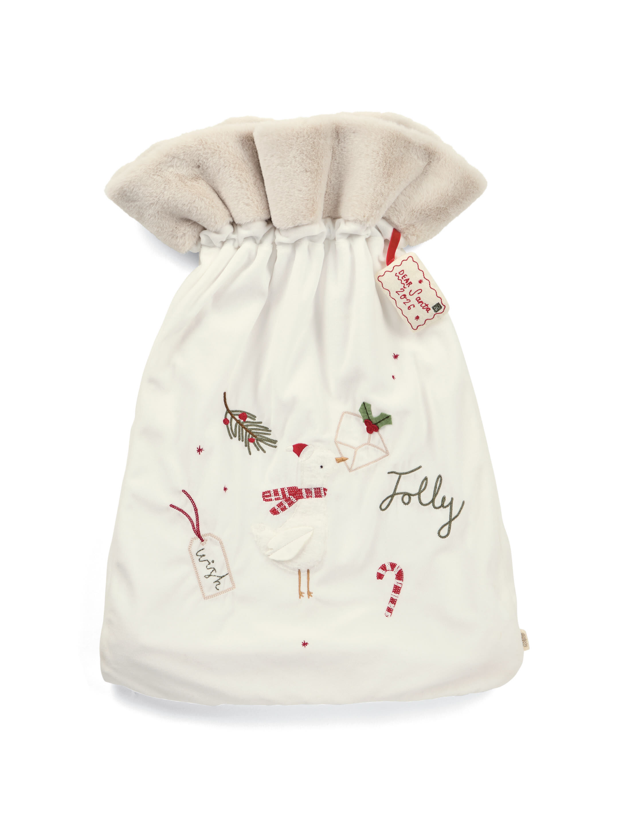 Large Sack - White Emb Personalisable image number 1