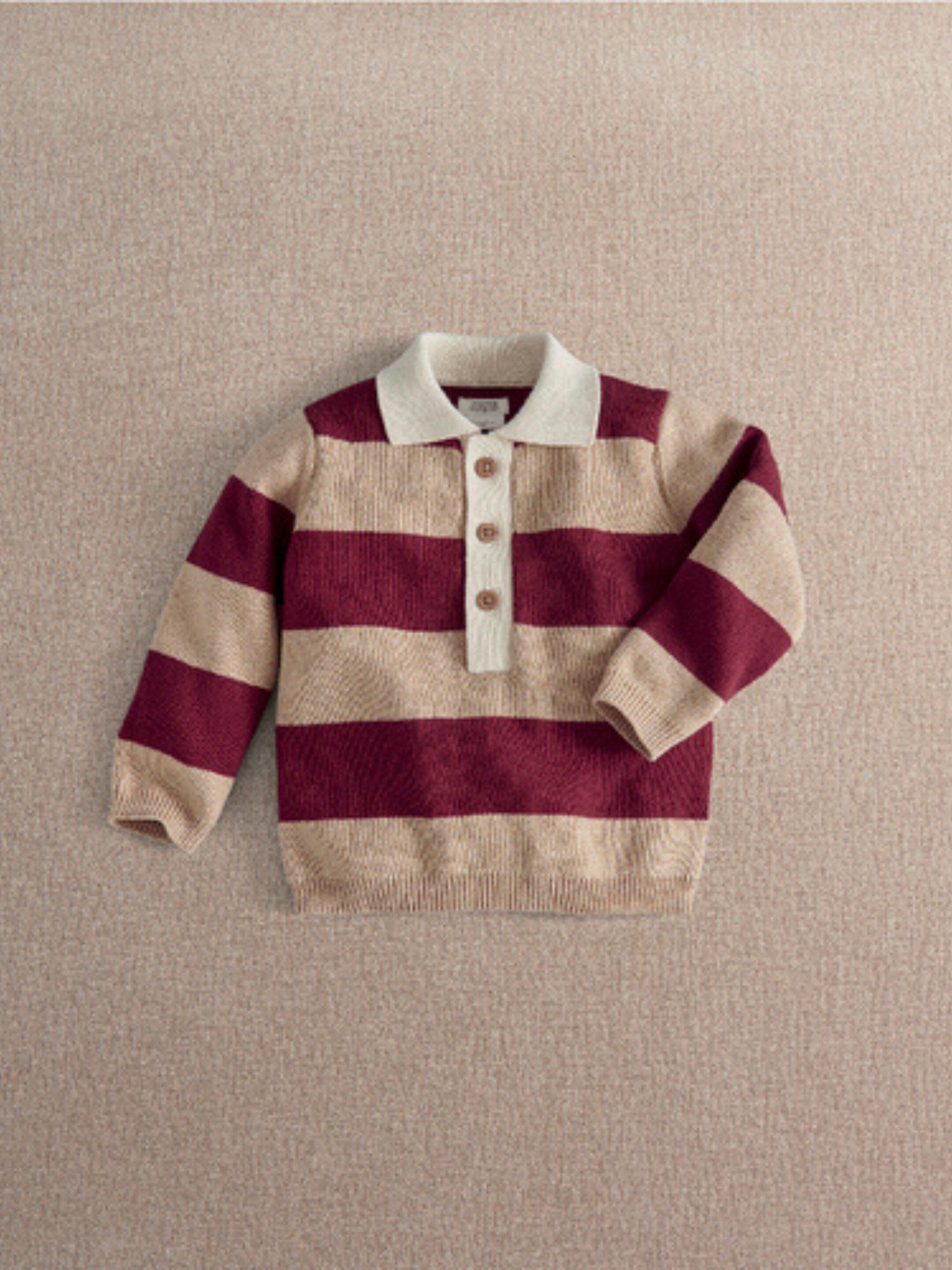 Rugby Stripe Knit Top image number 1