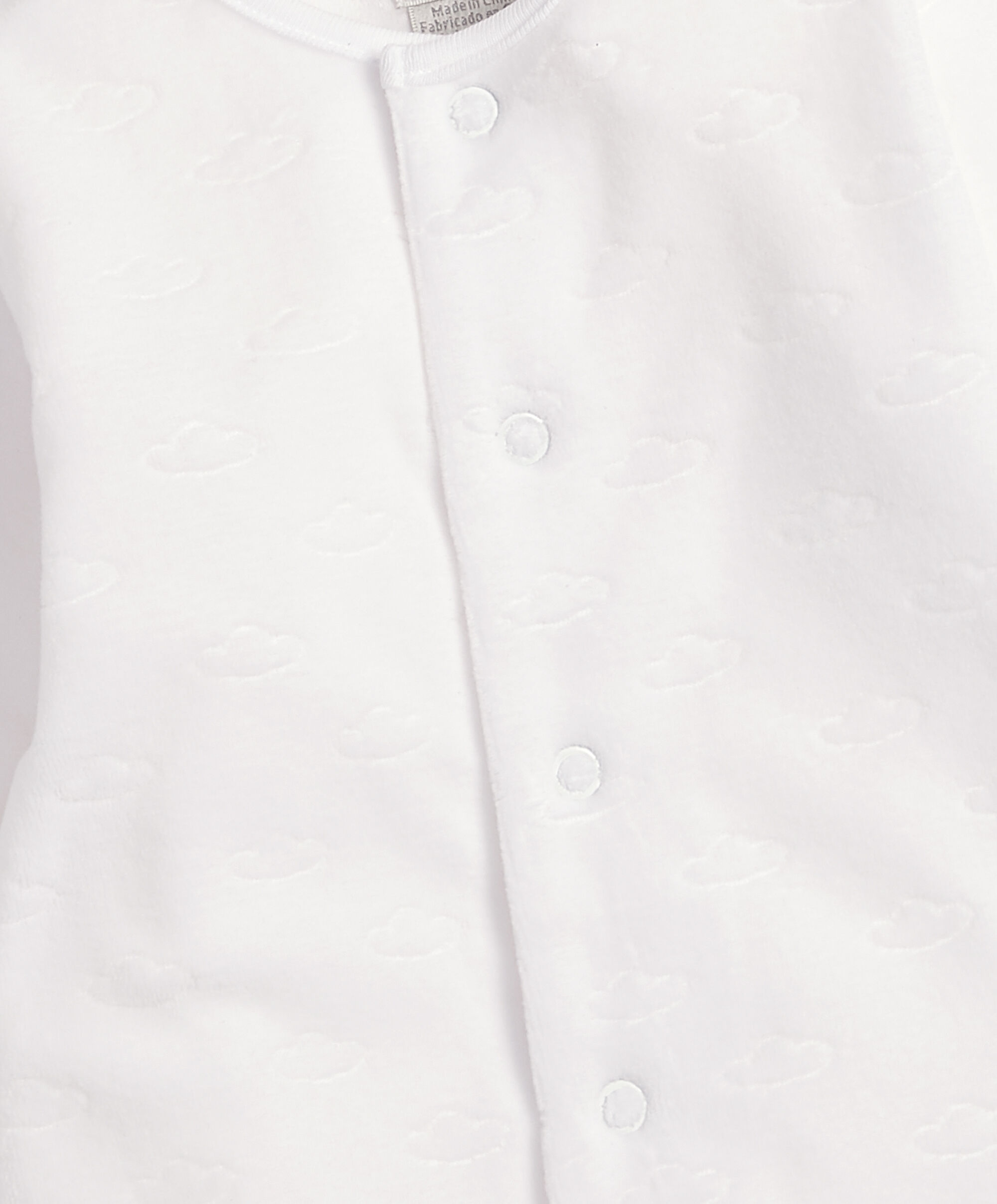 لباس الكل في واحد وقبعة قطيفة بنقشة سحب image number 3