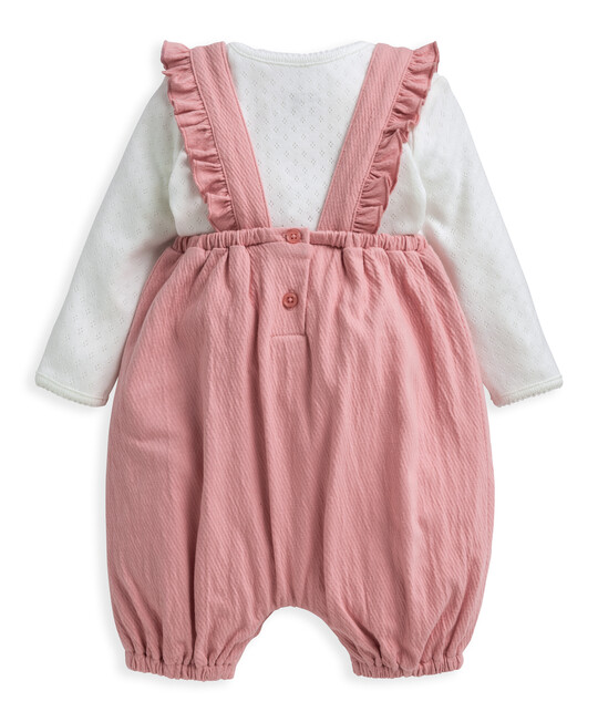 Embroidered Dungaree & Top 2 Piece Set image number 2