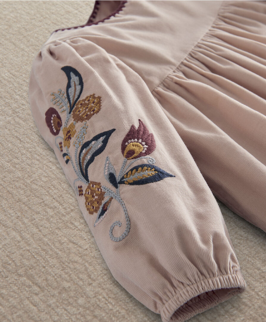 Embroidered Cord Dress image number 3
