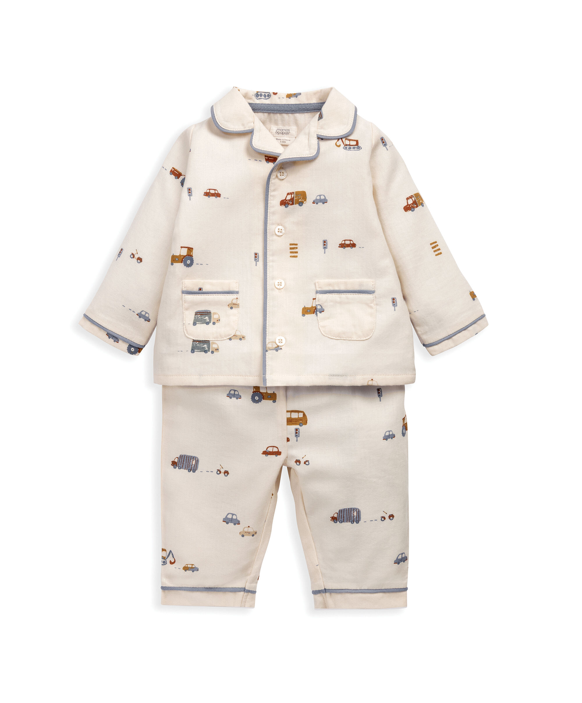 طقم بيجامة بنقشة وسائل نقل image number 2