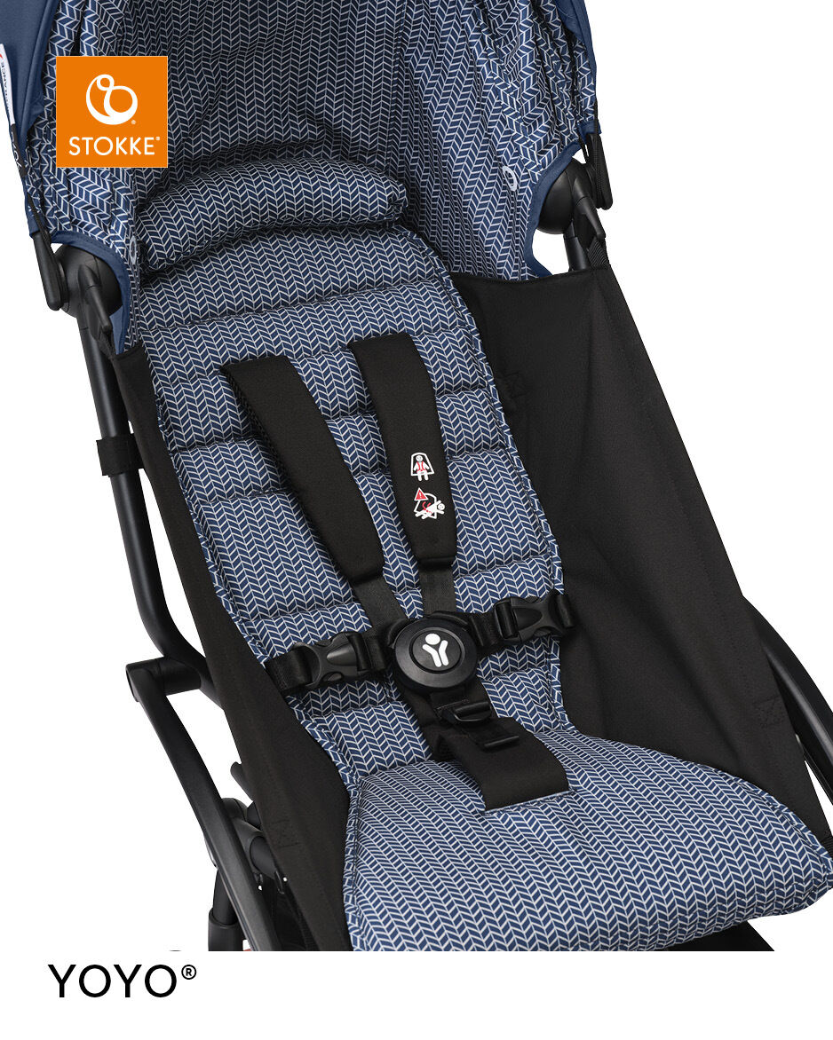 Stokke YOYO&sup3; Black Frame with 6+ Color Pack &ndash; Air France Blue & Cup Holder (3 Pieces) image number 3