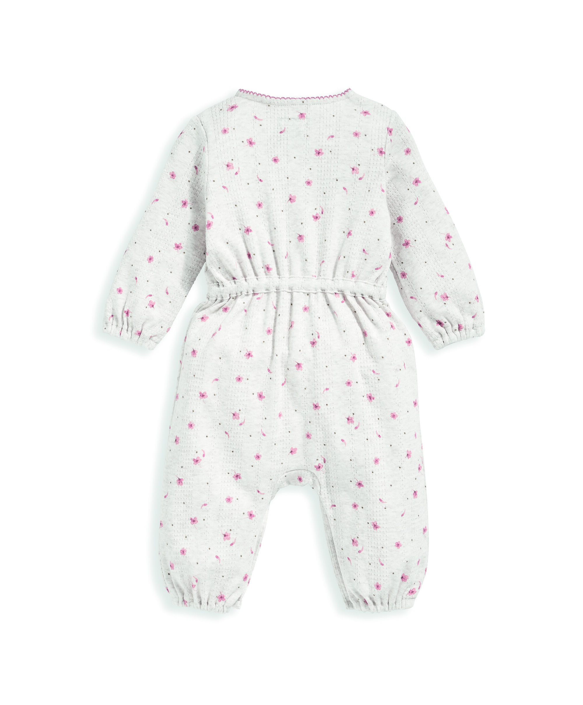 رومبر بونتيل بنقشة زهور وخصر مزموم image number 3