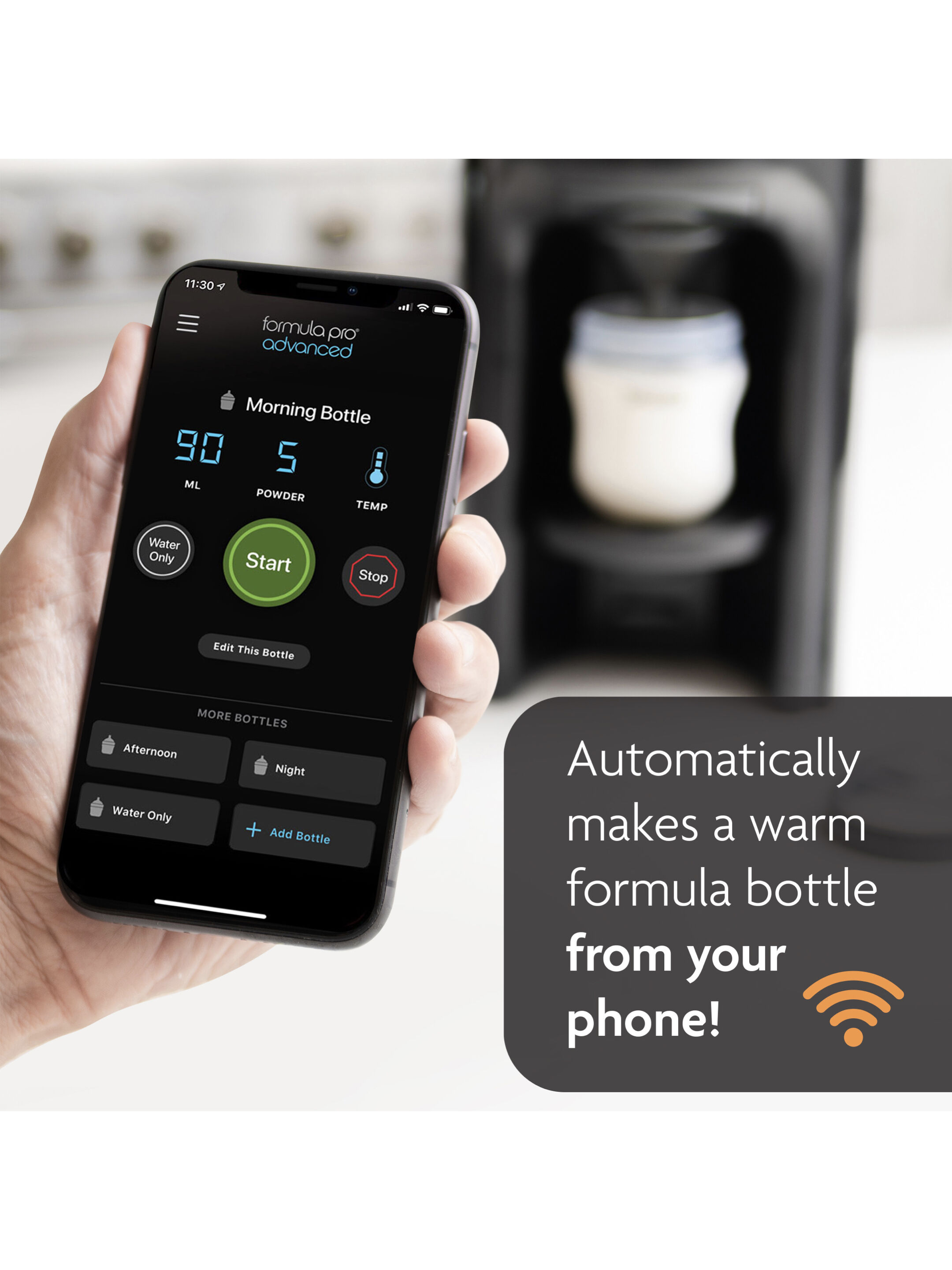 محضر حليب الأطفال فورميلا برو أدفانسد مع واي فاي - أسود image number 4