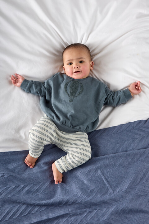 طقم بلوزة ولغينغز بنقشة مخططة - قطعتان طقم بلوزة ولغينغز بنقشة مخططة - قطعتان image number 5