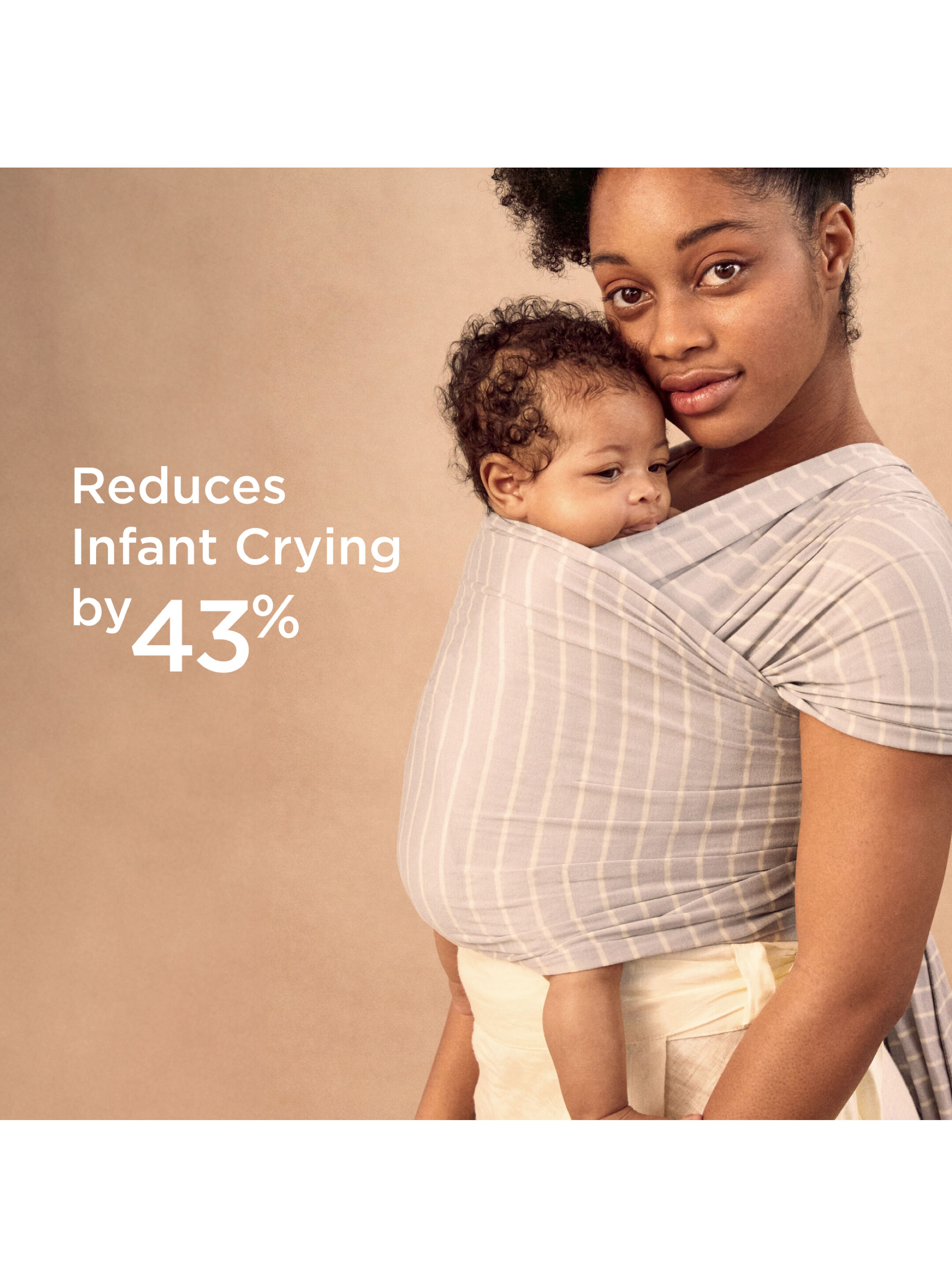 حمالة رضع أورا قابلة للف منسوجة من مصادر مستدامة من إرغو بيبي - رمادي مخطط image number 4