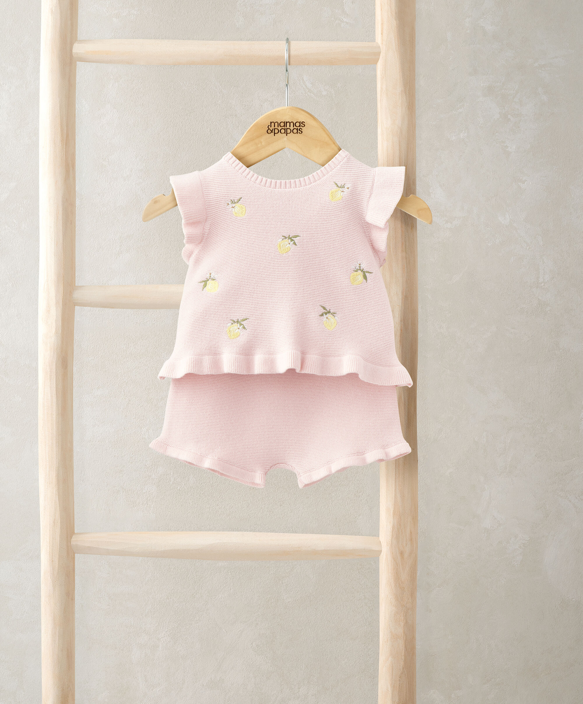 طقم منسوج بتطريزات - قطعتان image number 1